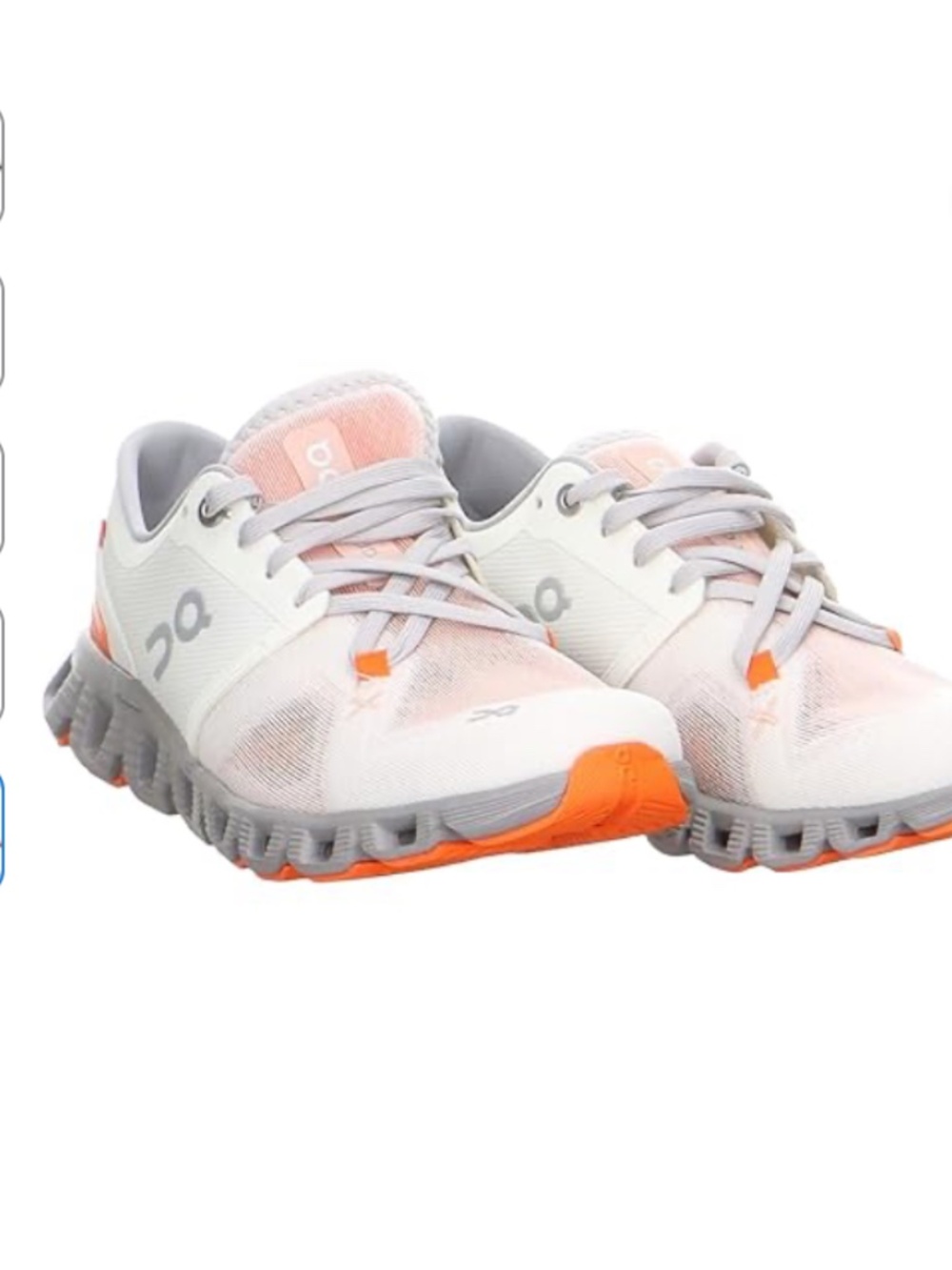 On Cloud X 3 Helion white/orange/grey running shoes Women's Sz. 10